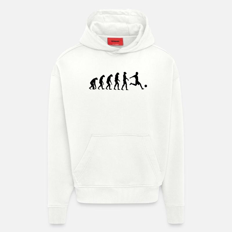 Evolution Soccer - Sweat à capuche bio épais oversize fabriqué en UE - OFF WHITE