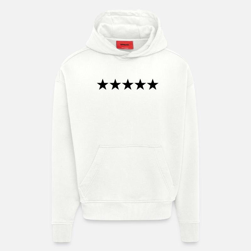 Star General 5 - Sweat à capuche bio épais oversize fabriqué en UE - OFF WHITE