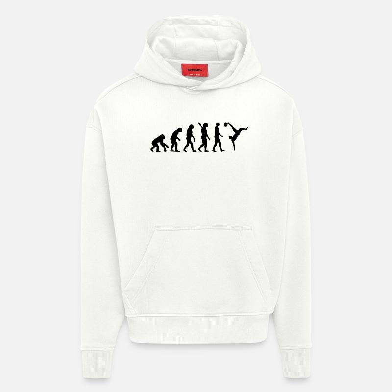 Evolution Beach Soccer - Sweat à capuche bio épais oversize fabriqué en UE - OFF WHITE