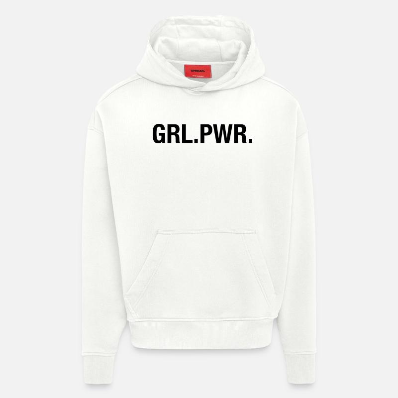 GRL.PWR. - Hoodie- made by SPREAD - OFF WHITE