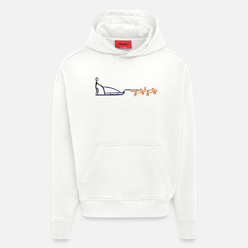 costauds - Sweat à capuche bio épais oversize fabriqué en UE - OFF WHITE