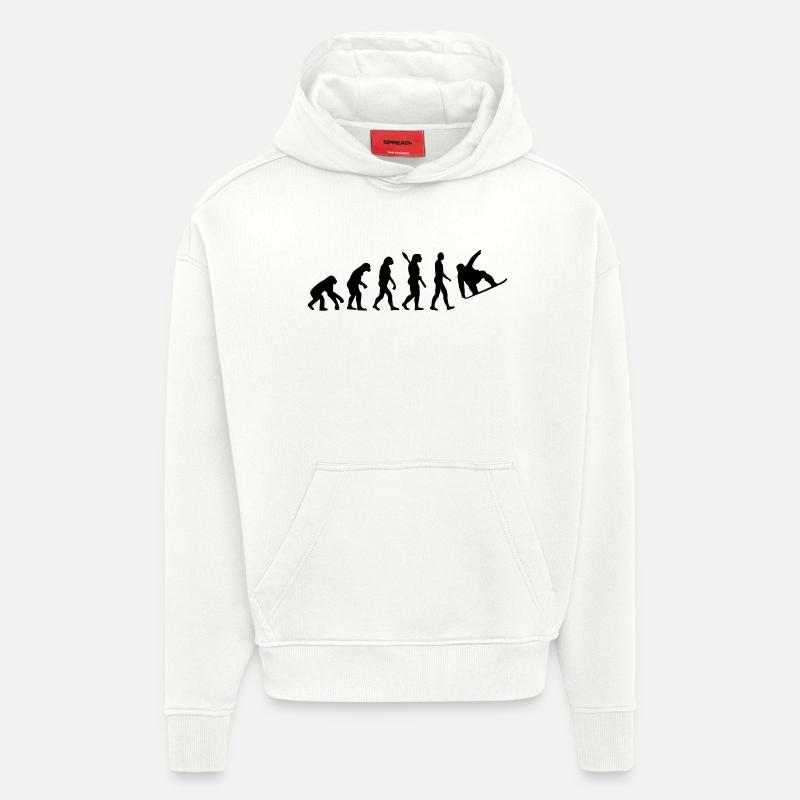 Evolution Snowboard - Hoodie- made by SPREAD  - OFF WHITE