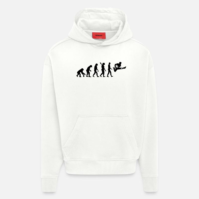 Evolution Guitar - Hoodie- made by SPREAD  - OFF WHITE