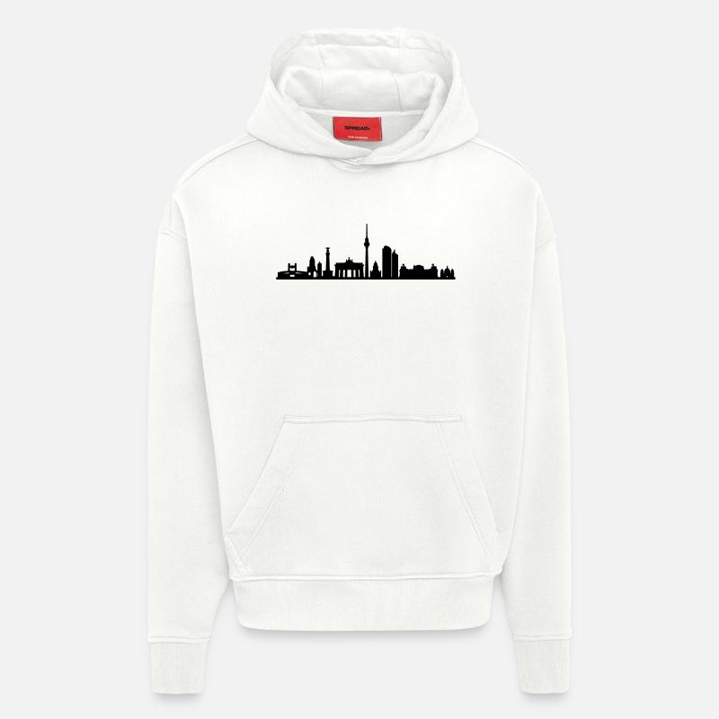 Skyline - Berlin - Hoodie- made by SPREAD  - OFF WHITE