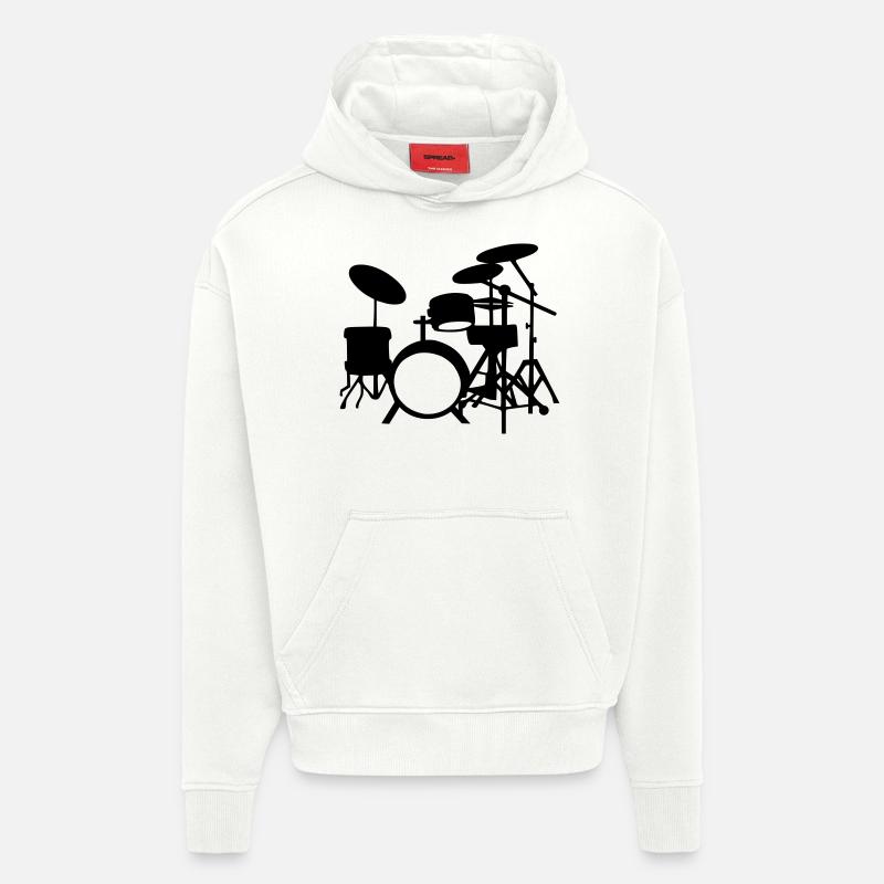 Schlagzeug - Hoodie- made by SPREAD  - OFF WHITE