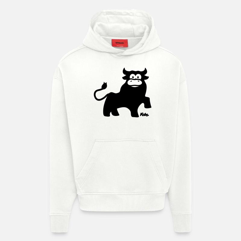 Taurus - Sweat à capuche bio épais oversize fabriqué en UE - OFF WHITE