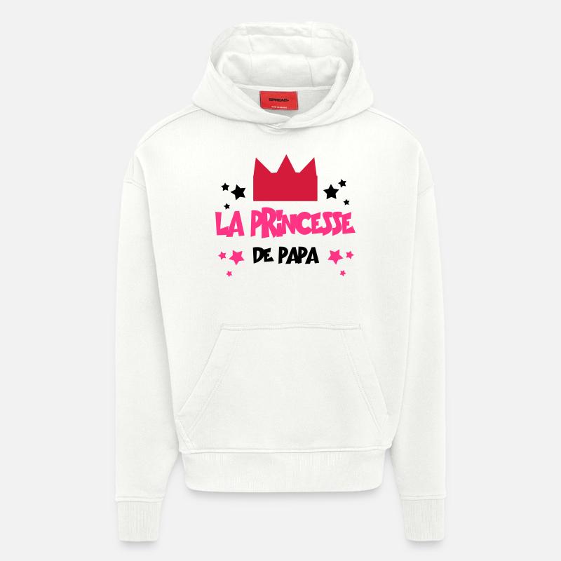 la princesse de papa - Sweat à capuche bio épais oversize fabriqué en UE - OFF WHITE