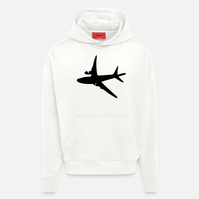 Flugzeug -6 - Hoodie- made by SPREAD  - OFF WHITE