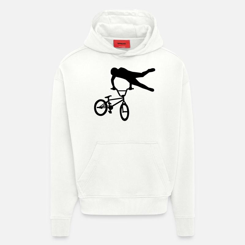 BMX - Sweat à capuche bio épais oversize fabriqué en UE - OFF WHITE