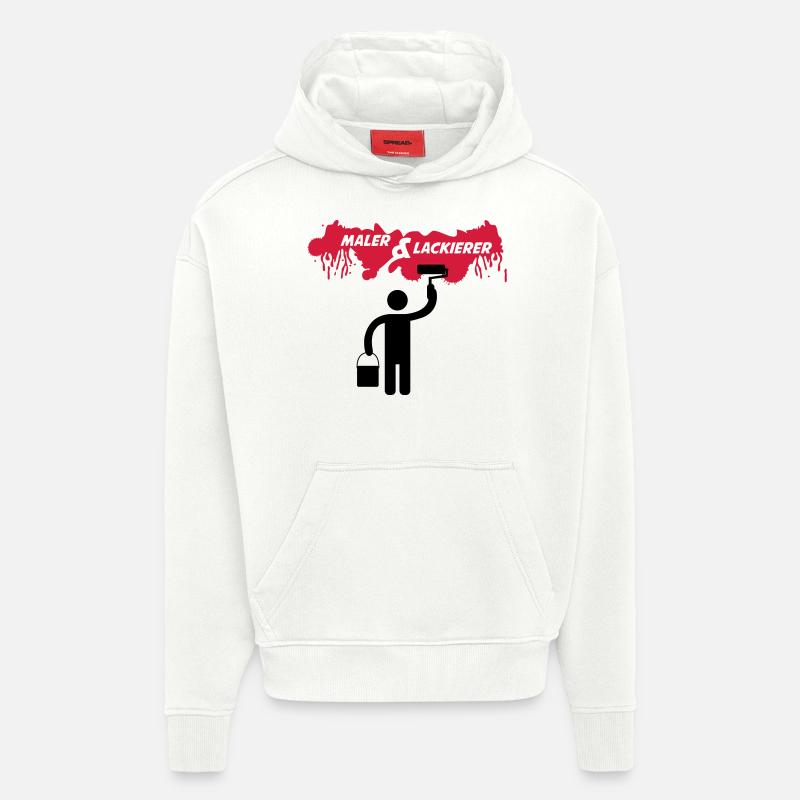 maler_02 - Hoodie- made by SPREAD  - OFF WHITE