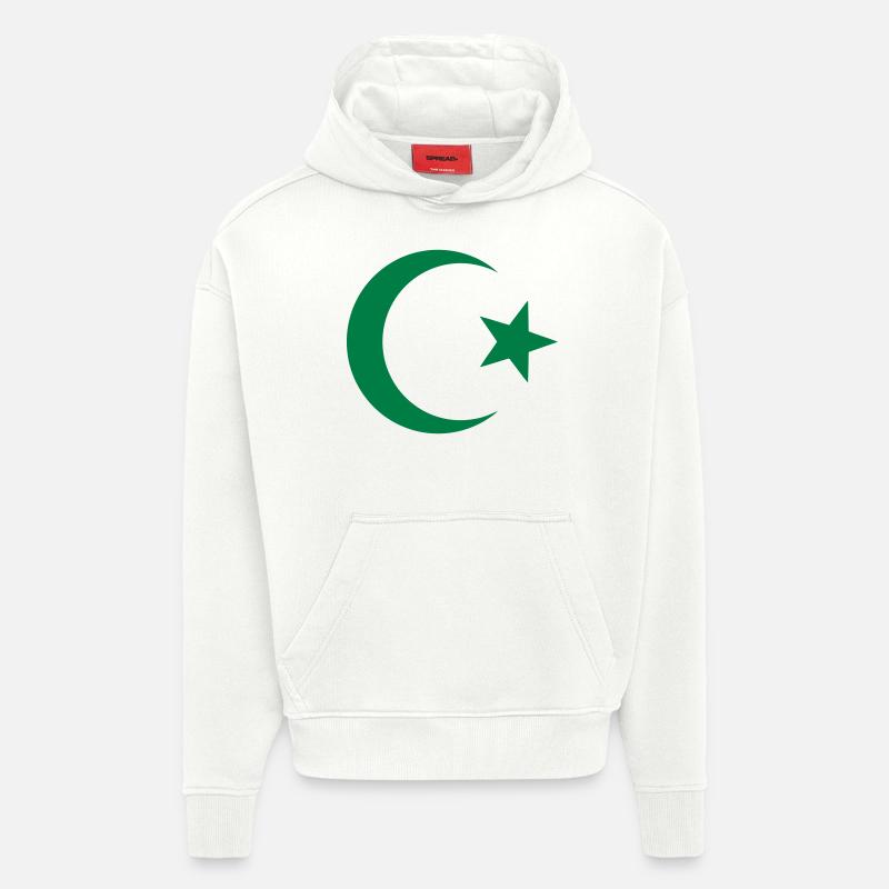 Stern u. Halbmond - Hoodie- made by SPREAD  - OFF WHITE