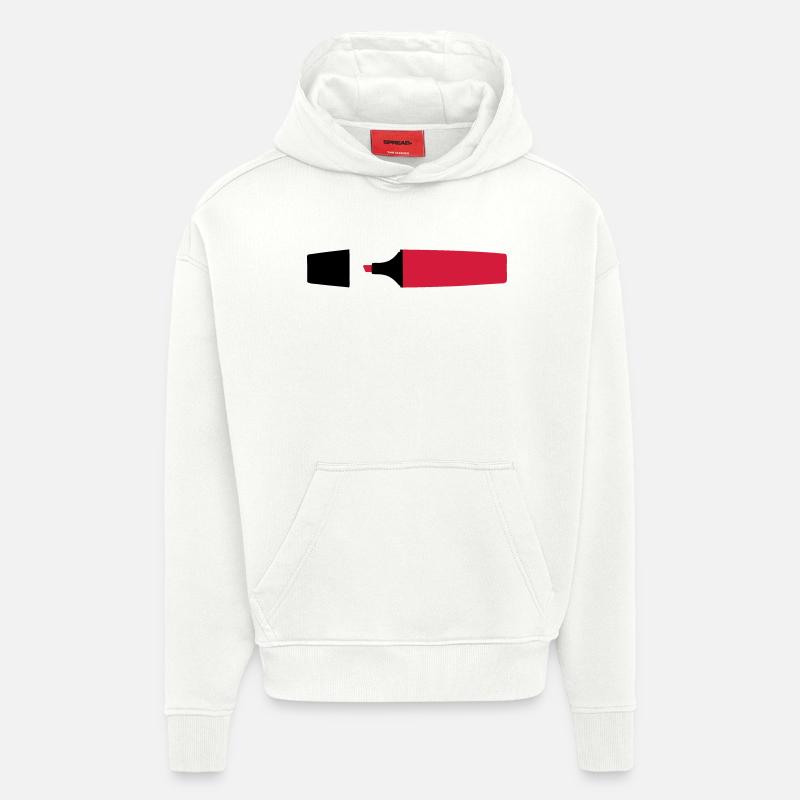 Marker - Sweat à capuche bio épais oversize fabriqué en UE - OFF WHITE