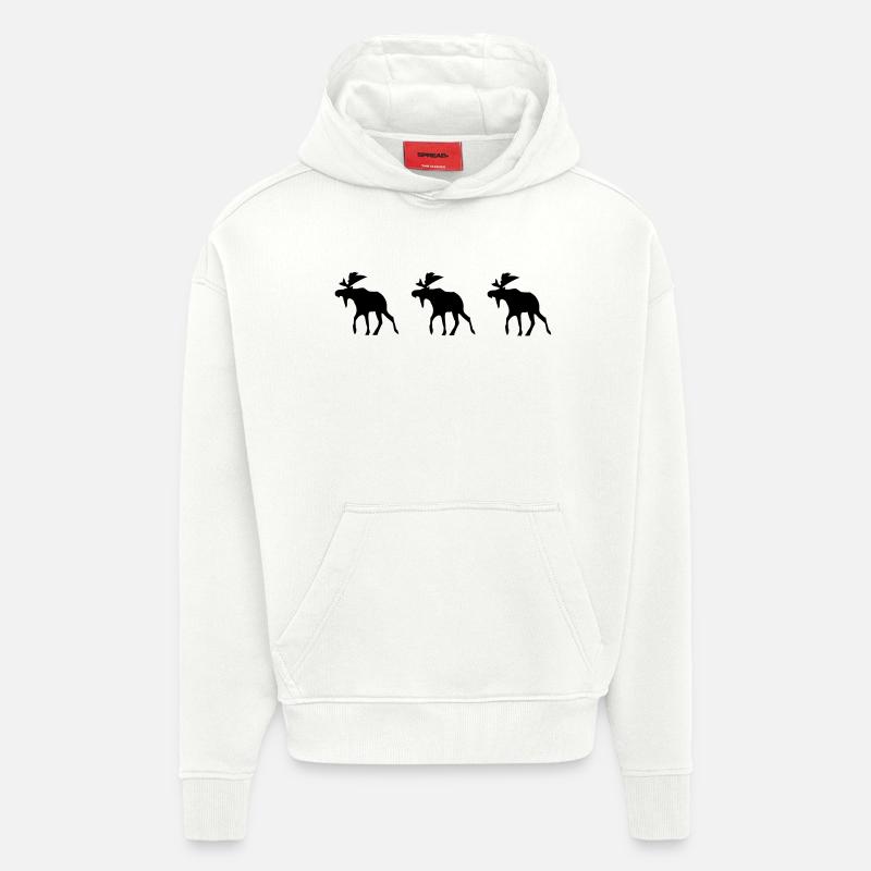 moose - Sweat à capuche bio épais oversize fabriqué en UE - OFF WHITE