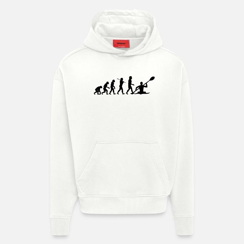 Kayaking - Kayak Evolution - Hoodie- made by SPREAD  - OFF WHITE