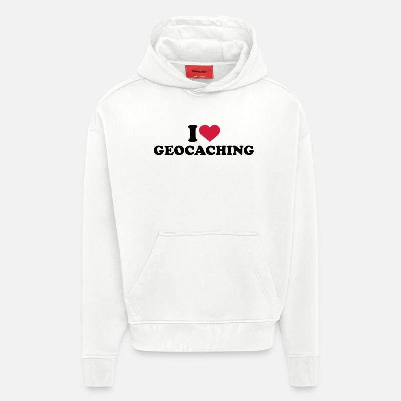 Geocaching - Hoodie- made by SPREAD  - OFF WHITE
