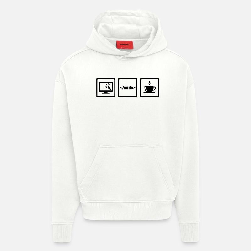 Programmierer - Hoodie- made by SPREAD  - OFF WHITE
