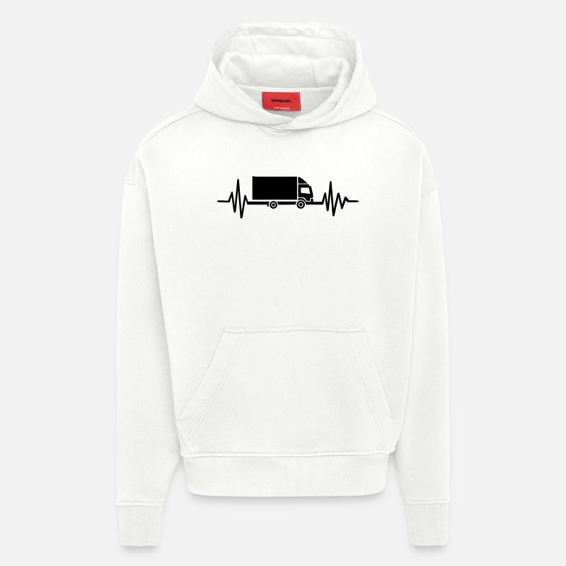 Camion - Sweat à capuche bio épais oversize fabriqué en UE - OFF WHITE