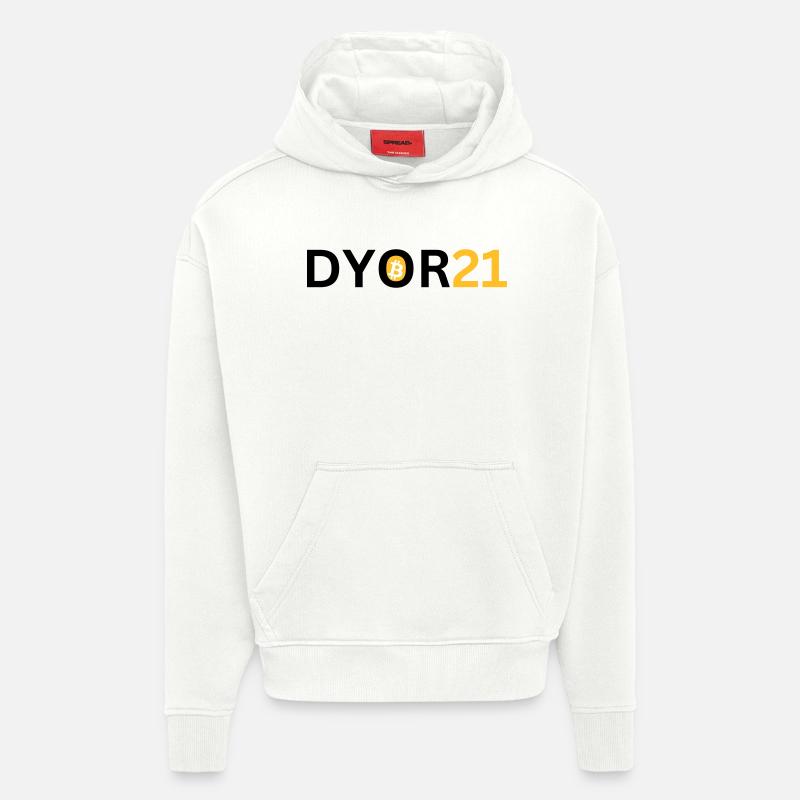 DYOR21 - Sweat à capuche bio épais oversize fabriqué en UE - OFF WHITE