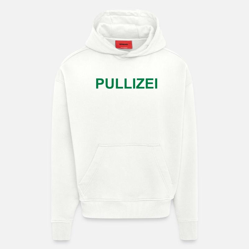 pullizei - Sweat à capuche bio épais oversize fabriqué en UE - OFF WHITE
