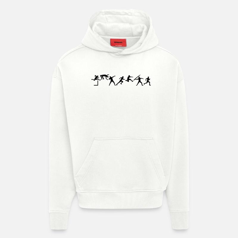 Heptathlon - Sweat à capuche bio épais oversize fabriqué en UE - OFF WHITE
