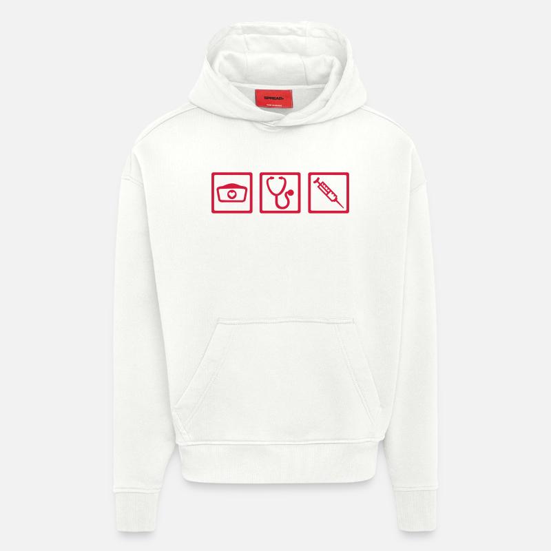 Krankenschwester - Hoodie- made by SPREAD  - OFF WHITE