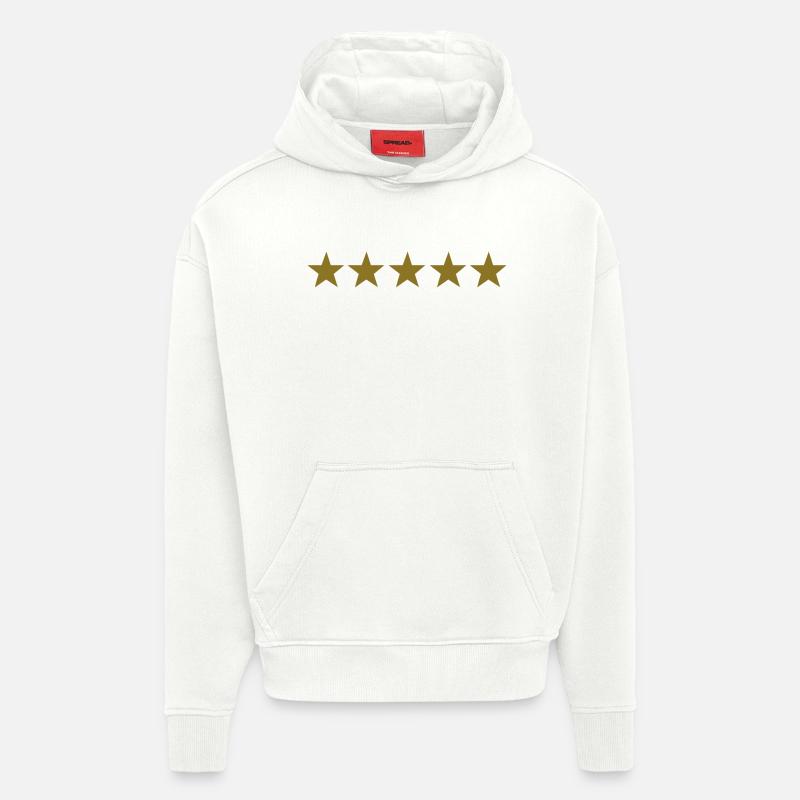 stars - Sweat à capuche bio épais oversize fabriqué en UE - OFF WHITE