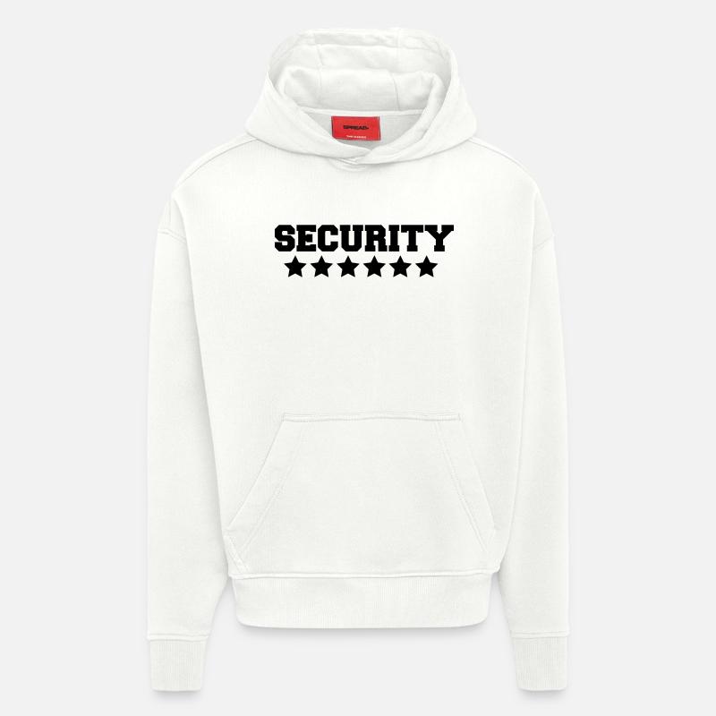 security - Sweat à capuche bio épais oversize fabriqué en UE - OFF WHITE