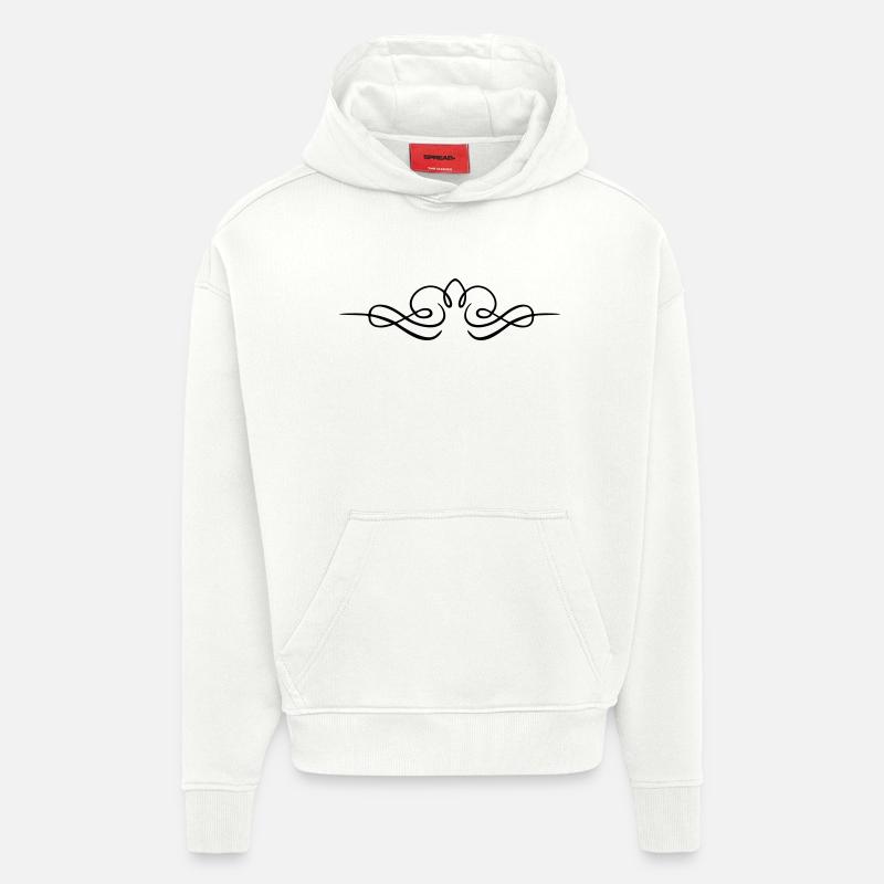 Schnörkel Tribal modern - Hoodie- made by SPREAD  - OFF WHITE