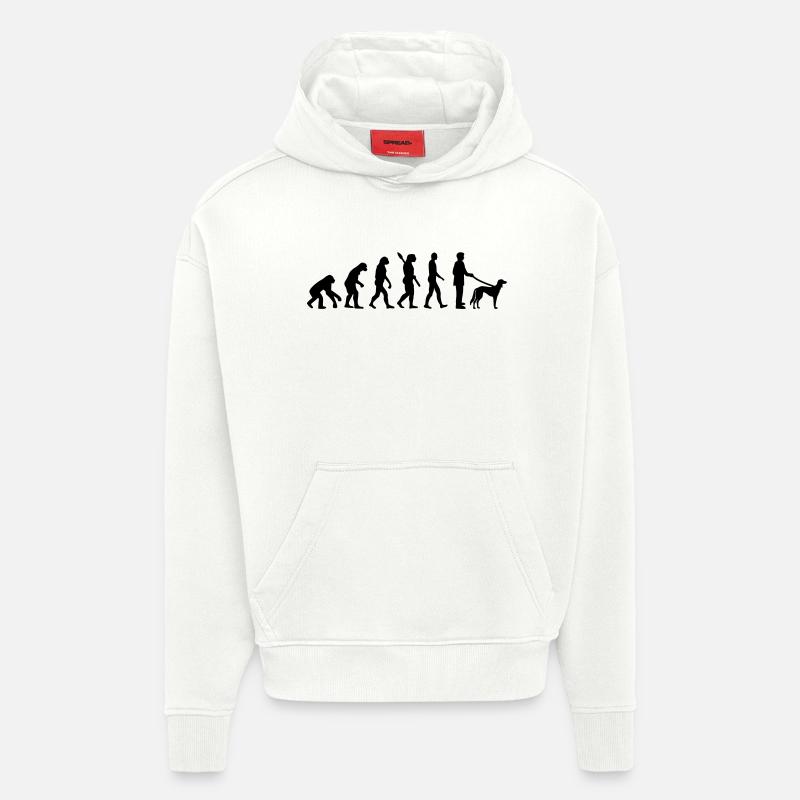 Saluki - Sweat à capuche bio épais oversize fabriqué en UE - OFF WHITE