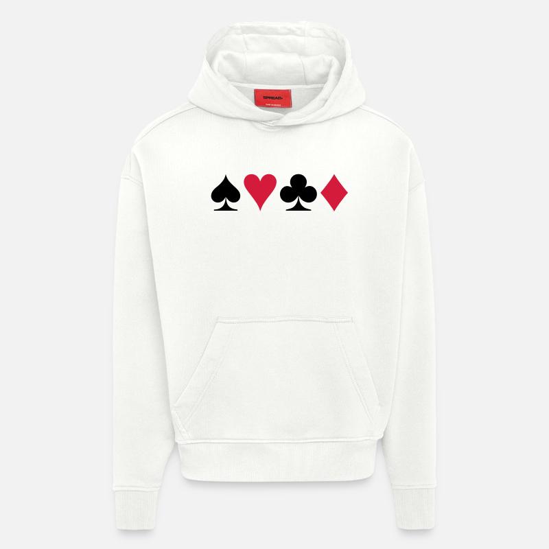 Poker - Hoodie- made by SPREAD - OFF WHITE