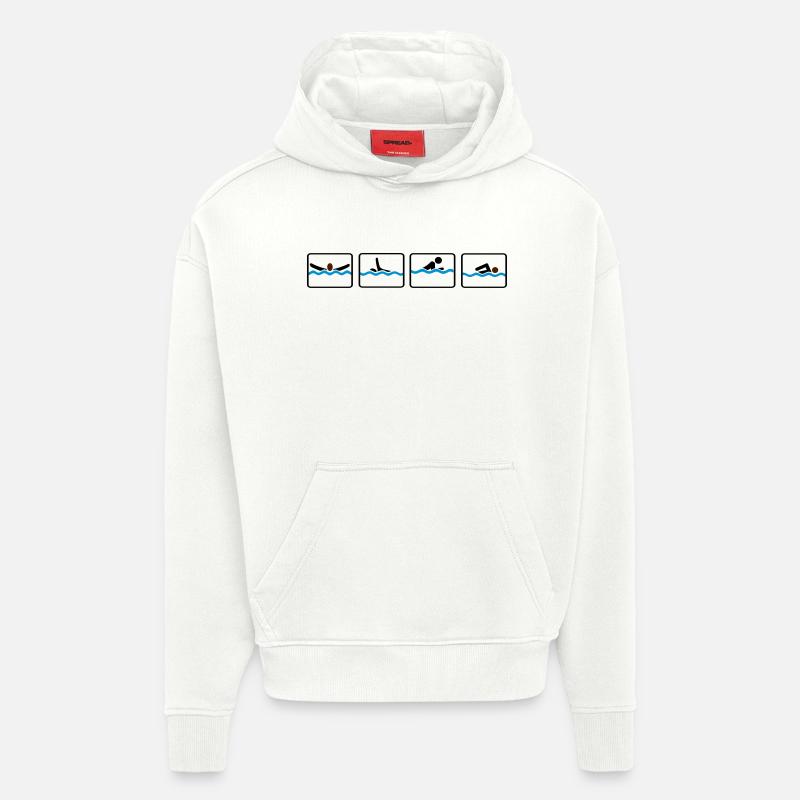 nager - Sweat à capuche bio épais oversize fabriqué en UE - OFF WHITE