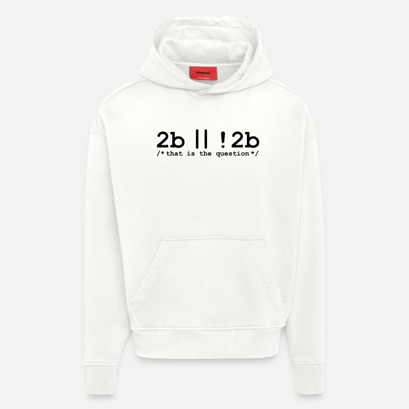 2b or not 2b - Hoodie- made by SPREAD  - OFF WHITE