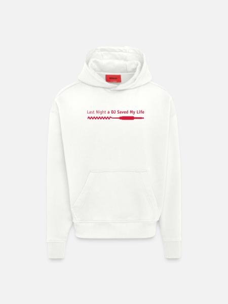 last_night_dj - Hoodie- made by SPREAD - OFF WHITE