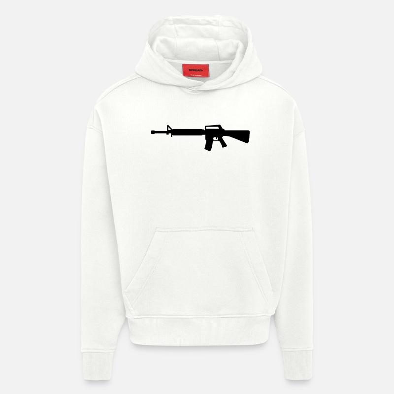 Fusil - Sweat à capuche bio épais oversize fabriqué en UE - OFF WHITE