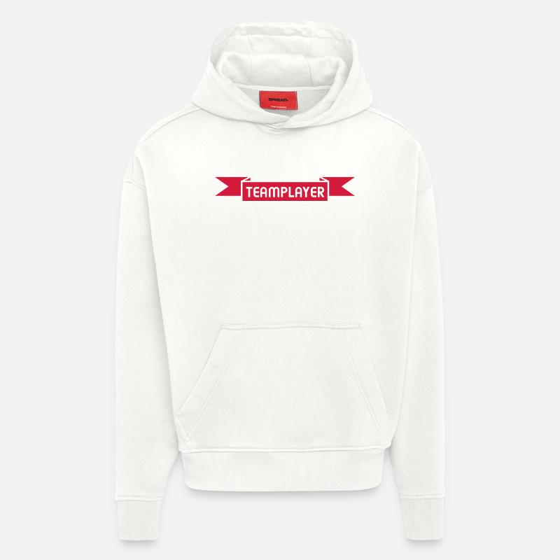 Teamplayer - Hoodie- made by SPREAD  - OFF WHITE