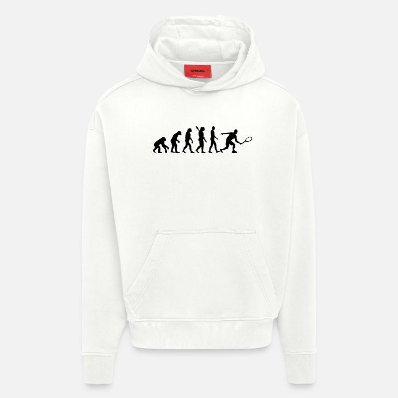 Evolution Squash - Sweat à capuche bio épais oversize fabriqué en UE - OFF WHITE