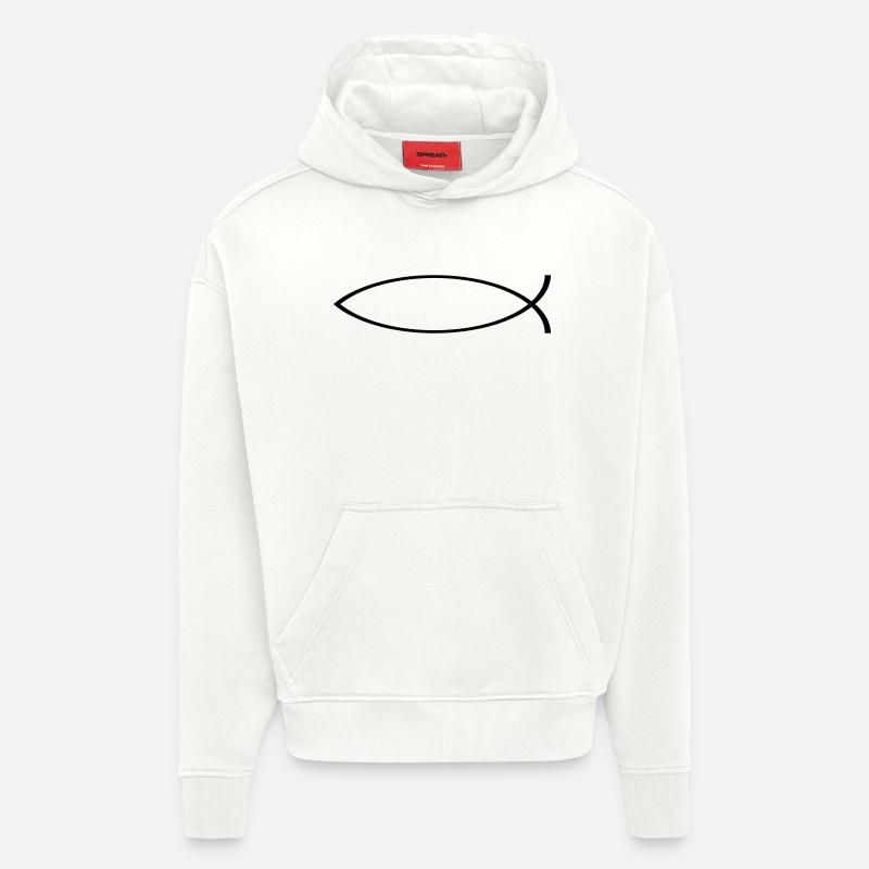 Fisch - Hoodie- made by SPREAD  - OFF WHITE