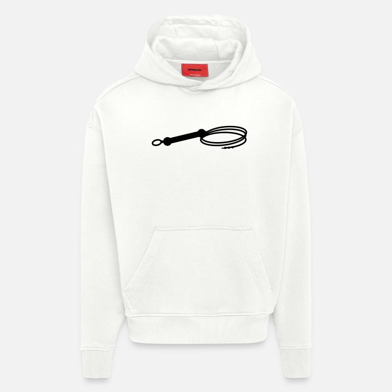 Peitsche + eigener Text - Hoodie- made by SPREAD  - OFF WHITE