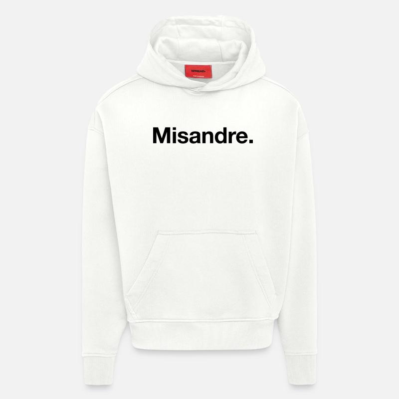 Misandre. - Sweat à capuche bio épais oversize fabriqué en UE - OFF WHITE