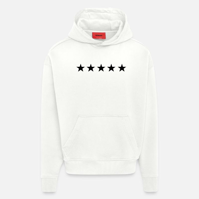 5 étoiles *** - Sweat à capuche bio épais oversize fabriqué en UE - OFF WHITE