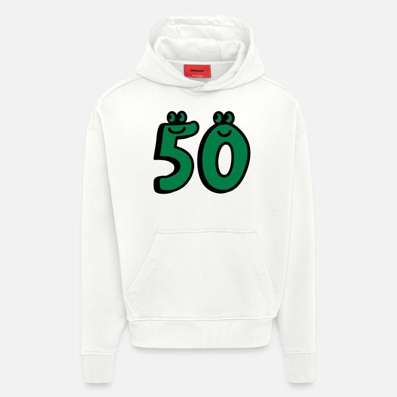 50 - Cinquante - Sweat à capuche bio épais oversize fabriqué en UE - OFF WHITE