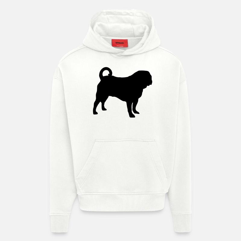 Mops - Hoodie- made by SPREAD - OFF WHITE