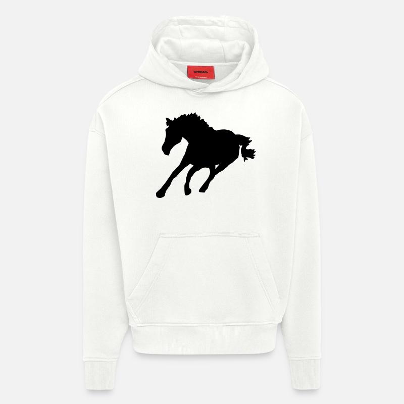 pferd - Hoodie- made by SPREAD  - OFF WHITE