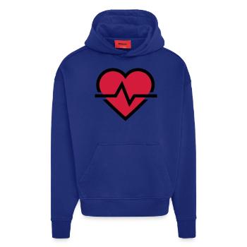 Herzschlag Puls - Hoodie- made by SPREAD  - OFF WHITE - Vorne