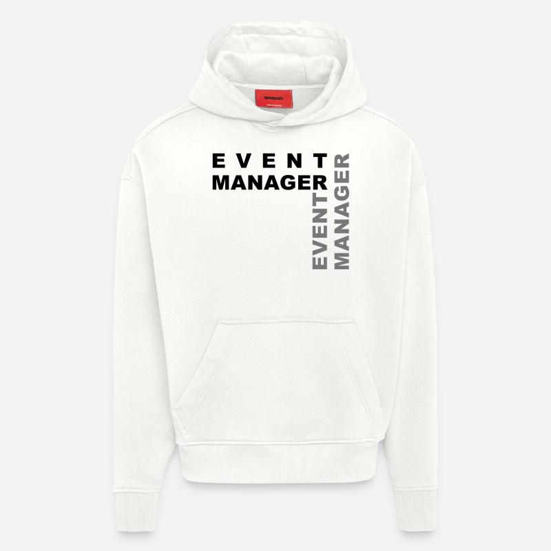 Eventmanager - V2 - Sweat à capuche bio épais oversize fabriqué en UE - OFF WHITE