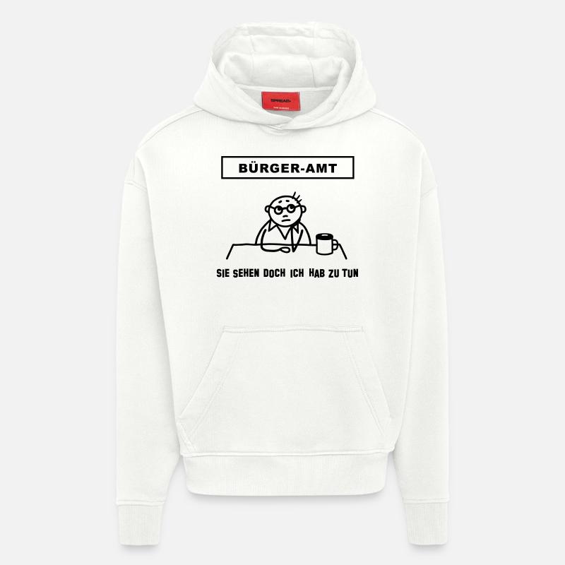 Citizen Office - je fais - Sweat à capuche bio épais oversize fabriqué en UE - OFF WHITE