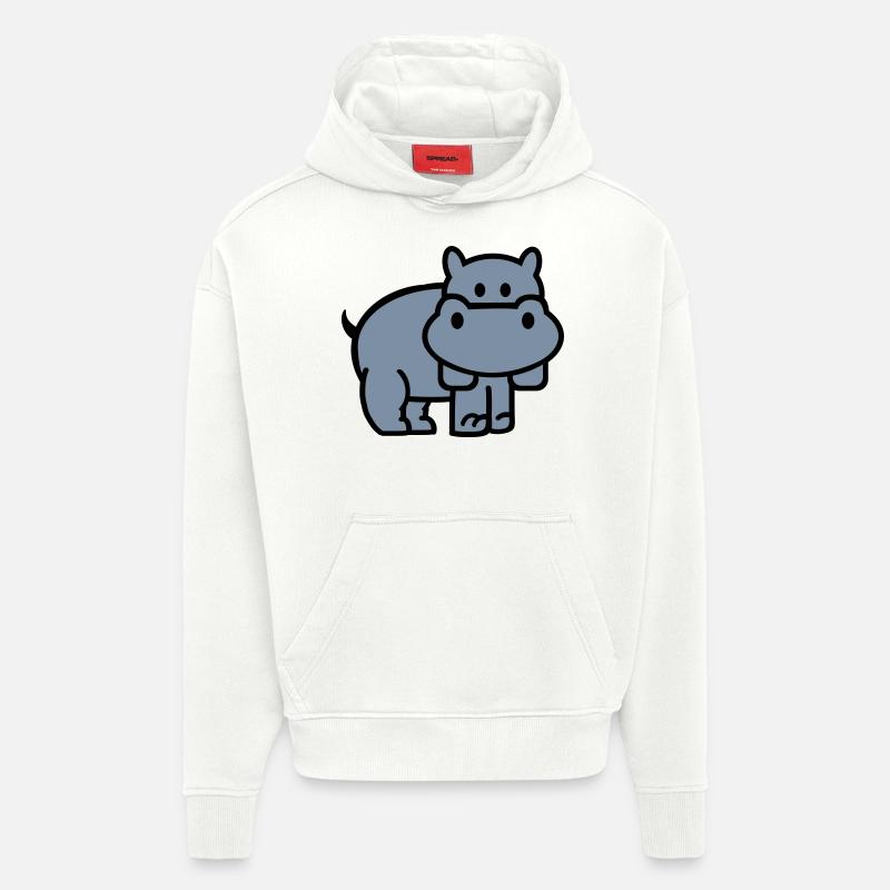 Nilpferd - Hoodie- made by SPREAD  - OFF WHITE