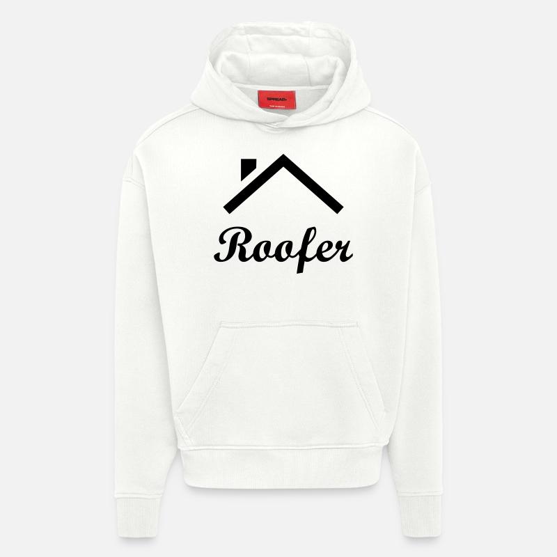 Couvreur / Toit / Bricolage / Bâtiment / Réparer - Sweat à capuche bio épais oversize fabriqué en UE - OFF WHITE