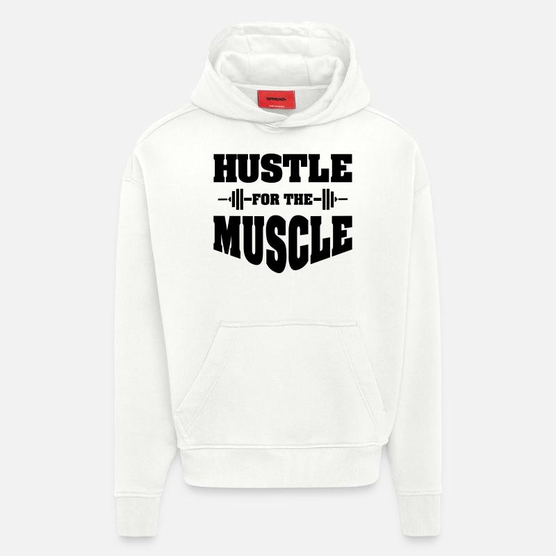 Hustle For The Muscle - Hoodie- made by SPREAD - OFF WHITE