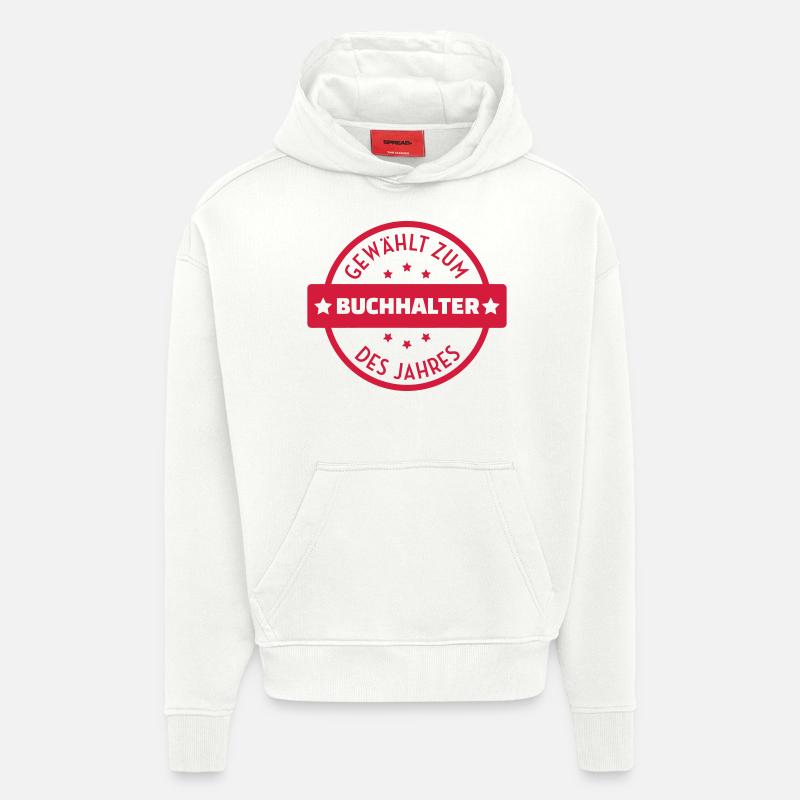 comptable / comptabilité / compter / chiffre - Sweat à capuche bio épais oversize fabriqué en UE - OFF WHITE